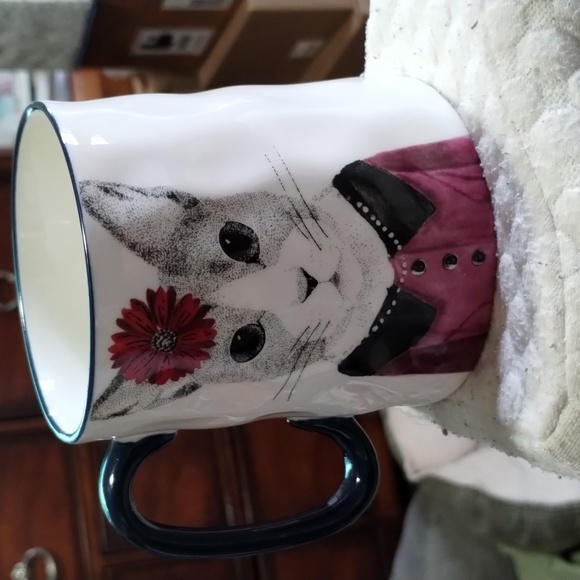signature housewares Inc Other - Cat Lover Hipster Animal Stoneware by Signature  Coffee Mug